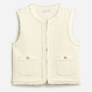 J crew Textured vest in fine bouclé NWT SZ L